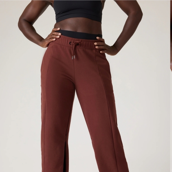 Athleta Retroplush Pant Size Small Cherrywood - Picture 3 of 9